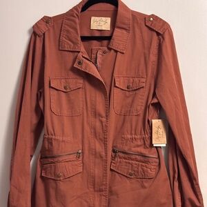 Lily Aldridge for Velvet Ruby 12 Cargo Jacket Color Rose Size XL